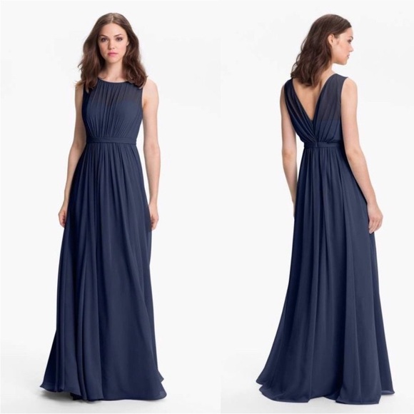 Jenny Yoo Collection Vivienne Chiffon Maxi Dress 4 - Picture 1 of 11